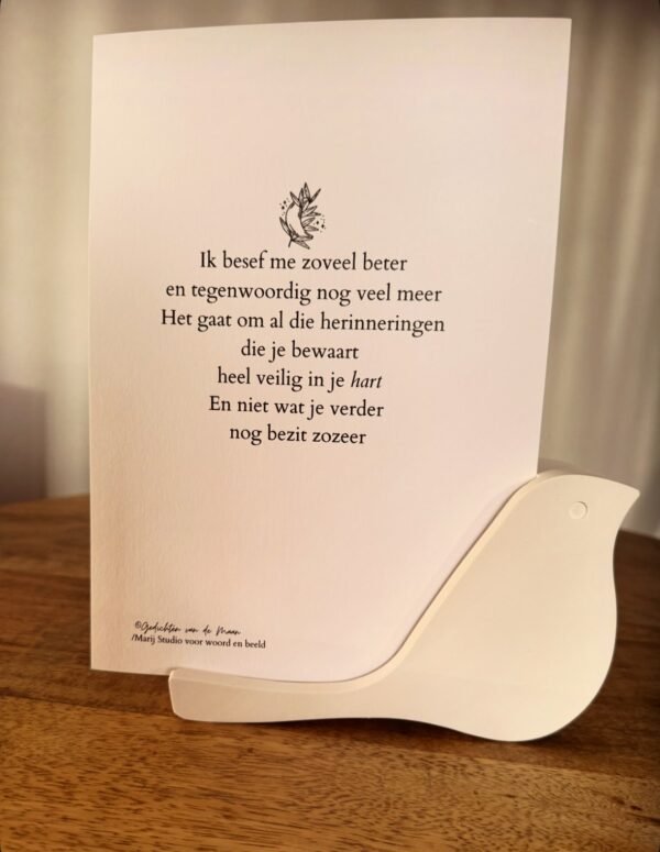 Gedicht 'Ik besef me zoveel beter'