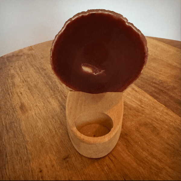 Agaatschijf in houten houder 2 Agaatschijf in houten houder 2