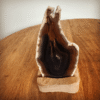 Agaatschijf met houten houder dark brown 2 Agaatschijf met houten houder dark brown 2