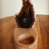 Agaatschijf met houten houder dark brown 3 Agaatschijf met houten houder dark brown 3