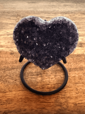 Amethist hart met standaard Amethist hart met standaard