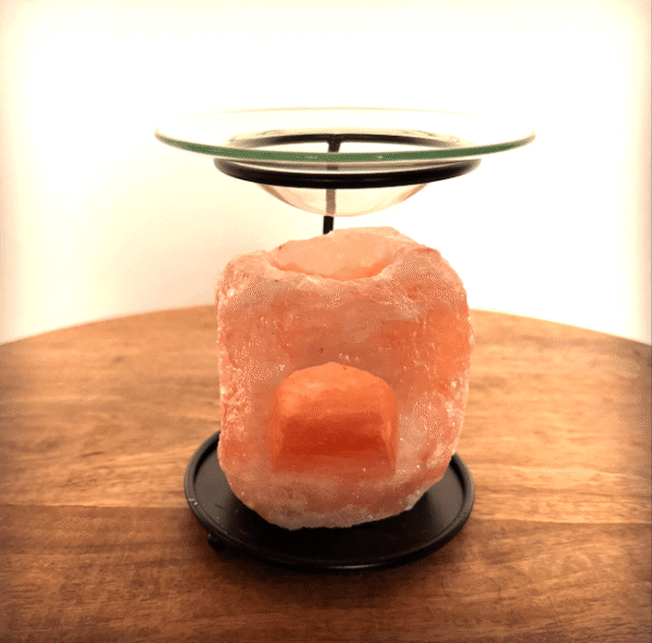 Himalaya zout waxinelichthouder met aroma diffuser 2