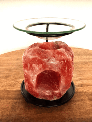 Himalaya zout waxinelichthouder met aroma diffuser