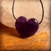 Amethist edelsteen hanger hart 2