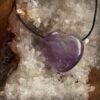 Amethist edelsteen hanger hart 3