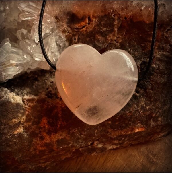 Bergkristal edelsteen hanger hart 3 Bergkristal edelsteen hanger hart 3