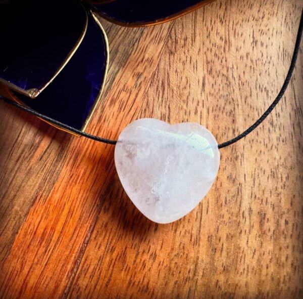 Bergkristal edelsteen hanger hart Bergkristal edelsteen hanger hart