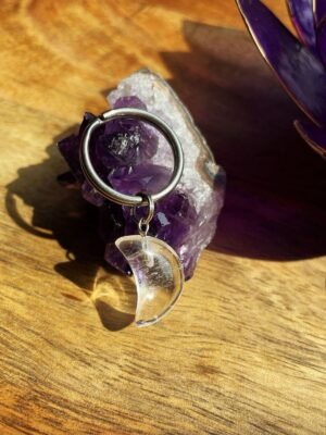 Bergkristal edelsteen hanger maan Bergkristal edelsteen hanger maan