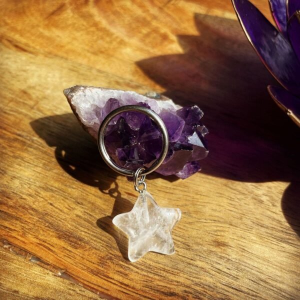 Bergkristal edelsteen hanger ster