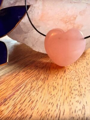 Rozenkwarts edelsteen hanger hart