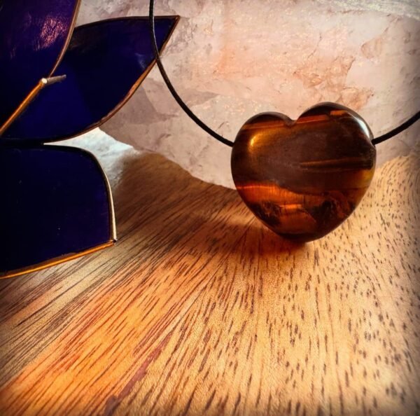 Tijgeroog edelsteen hanger hart 2 Tijgeroog edelsteen hanger hart 2