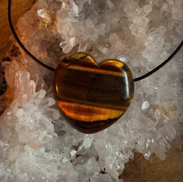 Tijgeroog edelsteen hanger hart 3 Tijgeroog edelsteen hanger hart 3