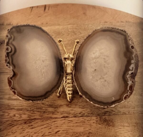 Agaat vlinder (goud) (5) Agaat vlinder (goud) (5)